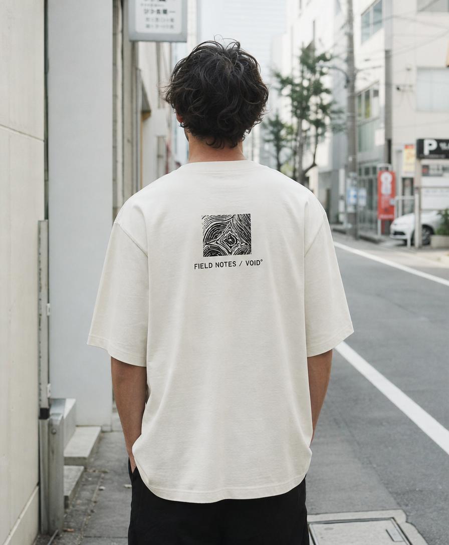 FIELD NOTES — Graphic Tee - Bone White unisex streetwear t-shirt view